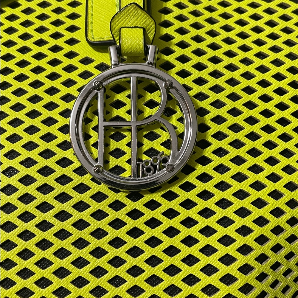 Henri Bendel Rare Neon Yellow Mesh Tote with Silver-Tone Charm - Picture 2 of 15